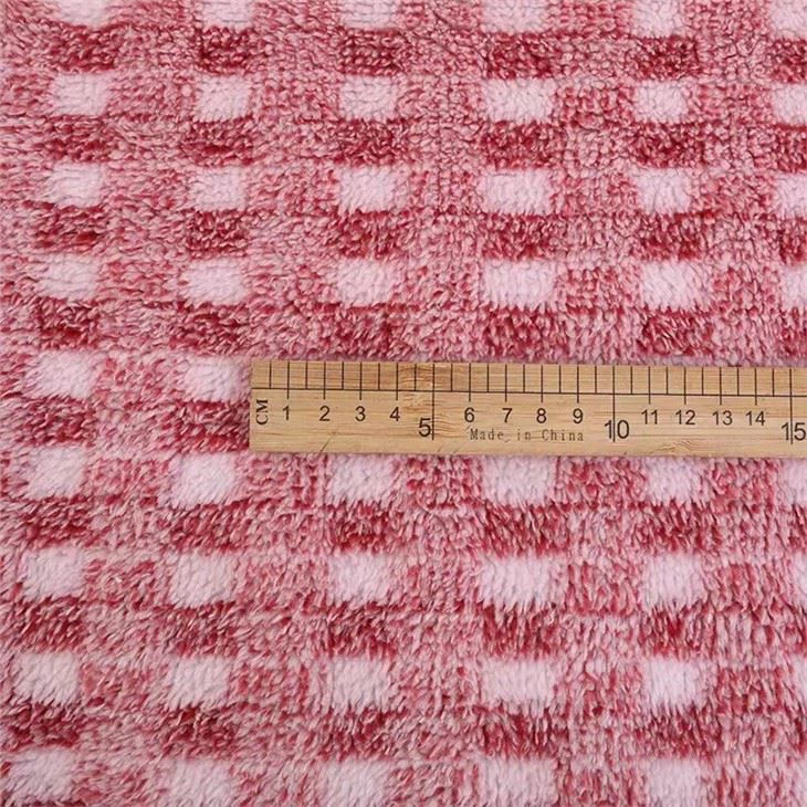 Polyester Jacquard Sherpa Fleece Fabric